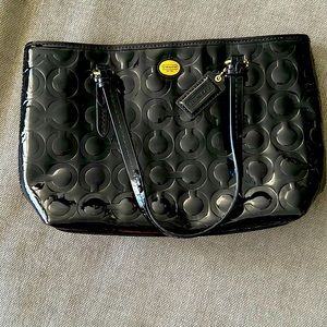 Black small Coach handbag